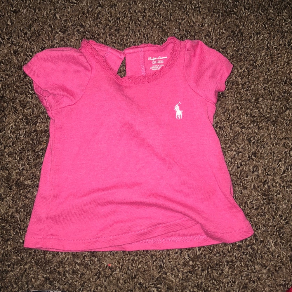 Pink Ralph Lauren baby girl shirt